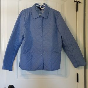 Charter Club Light Blue Quilted Jacket Coat XL
